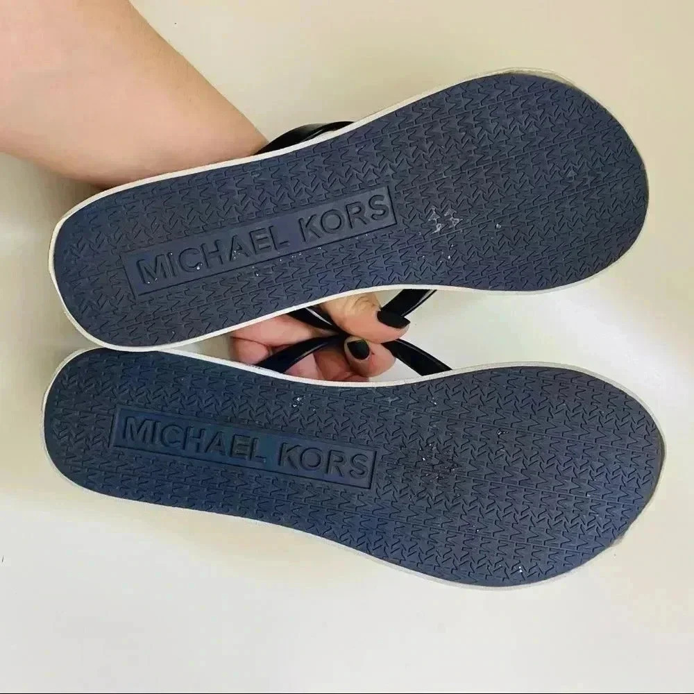 Micheal Kors Bedford Wedge Flip Flops - Picture 8 of 8